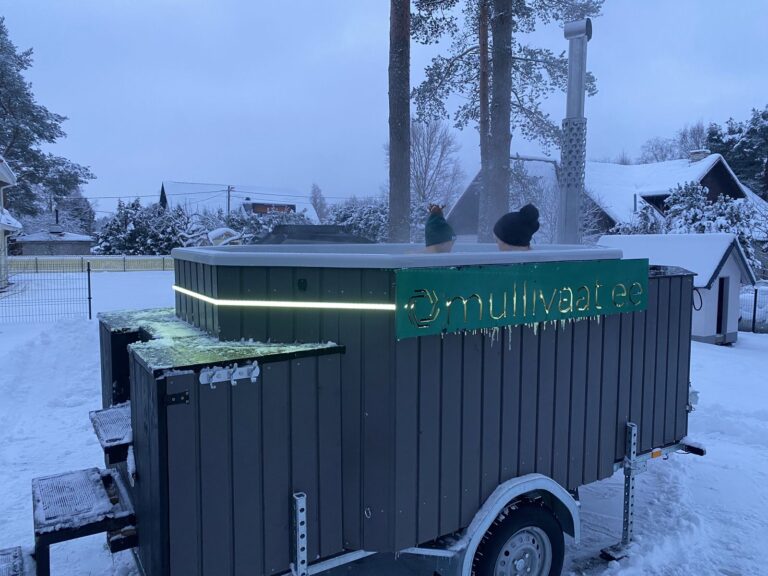 Gaasiküttega kümblustünn talvel